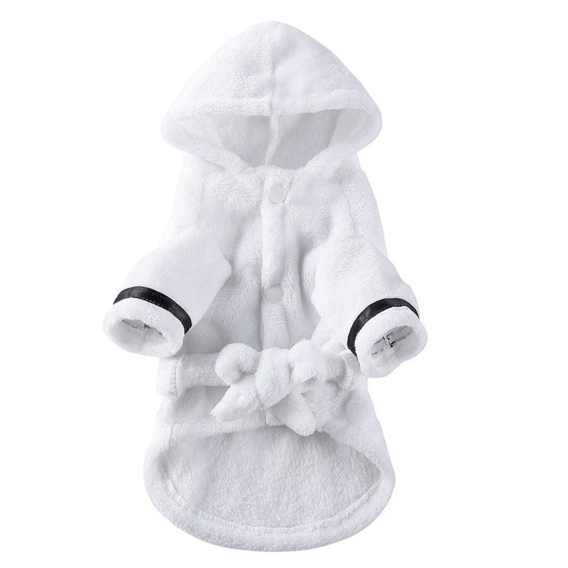 Plush bath robe for beach or pool