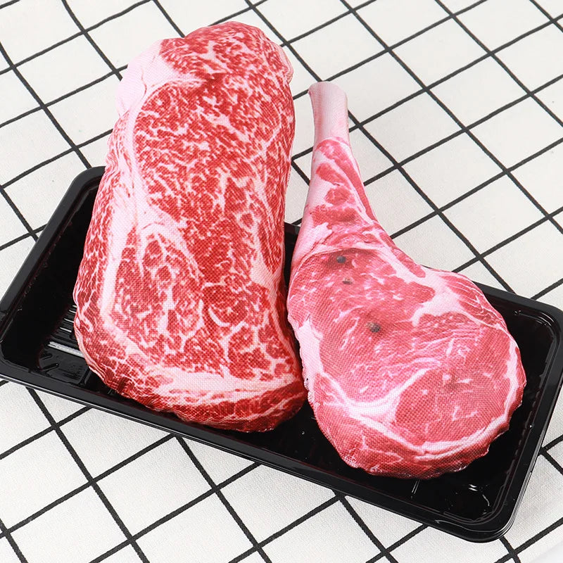 Steak Chew Sound Dog Toy
