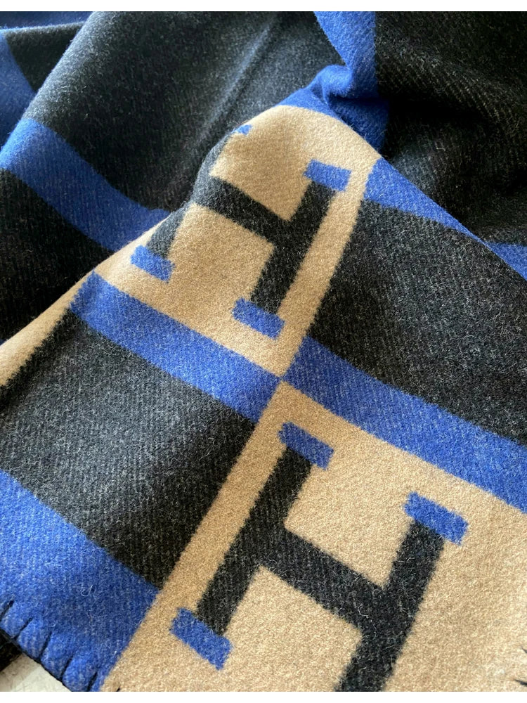 Custom Wool H Letter Blanket