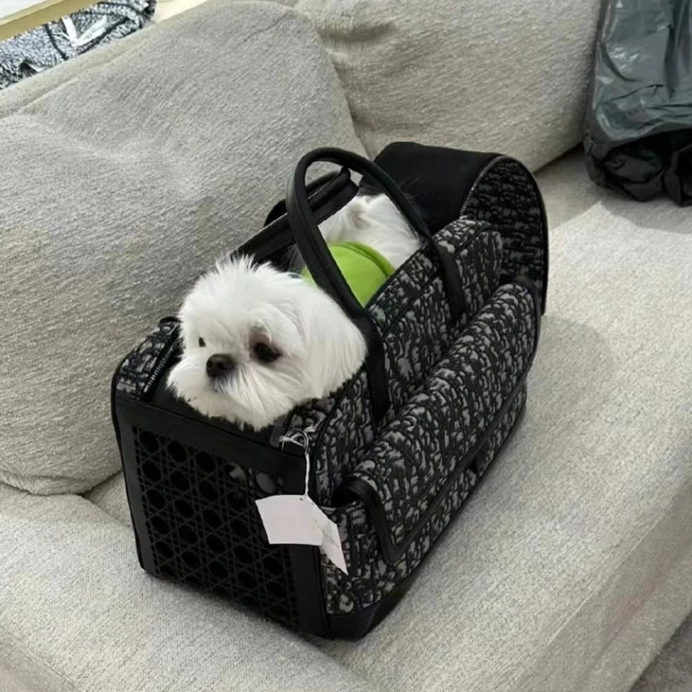 Luxury brand pet carrier, Designer style