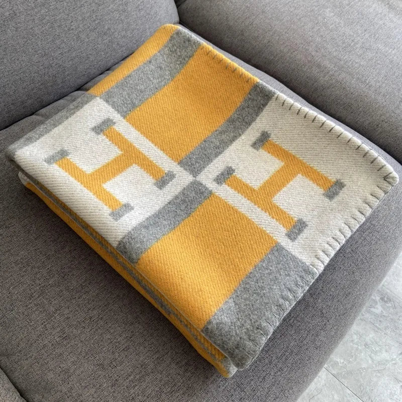 Custom Wool H Letter Blanket