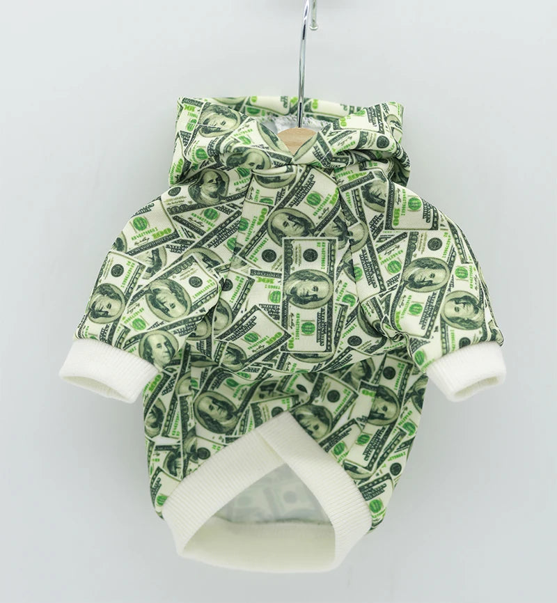 Luxury Designer Cash Dollar Print Hoodie