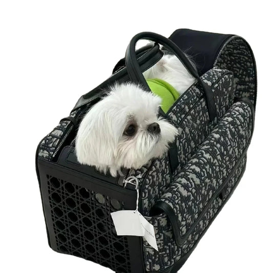 Luxury brand pet carrier, Designer style